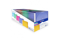 Slim Jewel Case 1 ks CD, DVD, Blu-ray, plast, barevný, Verbatim, po 50 ks