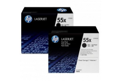 HP 55X CE255XD confezione doppia nero (black) toner originale