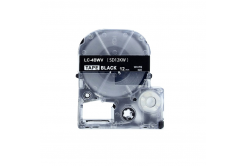 Epson LC-SD12KW, 12mm x 8m, testo bianco / sfondo nera, nastro compatibile