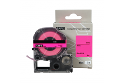 Epson HTC6PW, 6mm x 8m, testo nera / sfondo rosa, nastro compatibile