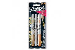 Sharpie 1986006, marcatore Metallic, mix di colori, 3pz, 1.4mm, permanente