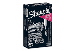 Sharpie 1891063, marcatore Metallic, argento, 12pz, 1.4mm, permanente