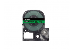 Epson HTC36GW, 36mm x 8m, testo nera / sfondo verde, nastro compatibile