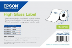 Epson C33S045538 High Gloss, per ColorWorks, 102mmx33m, bianco etichette autoadesive