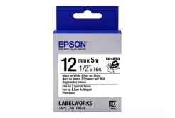 Epson LabelWorks LK-4WBQ C53S654024 12mm x 5m, testo nera / nastro bianco, per stirare, nastro originale