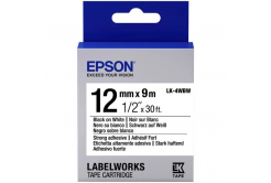 Epson LabelWorks LK-4WBW C53S654016 12mm x 9m, testo nera / nastro bianco, fortemente adesivo, nastro originale