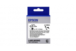 Epson LK-4WBA3 C53S654903 4mm x 3m, testo nera / nastro bianco, tubo termoretraibile originale