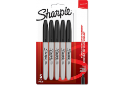 Sharpie 1986051, marcatore Fine, nero, 5pz, 0.9mm, permanente, blistr