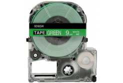 Epson LK-SD9GW, 9mm x 9m, testo bianco / sfondo verde, nastro compatibile