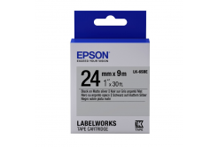 Epson LabelWorks LK-6SBE C53S656009 24mm x 9m, testo nera / nastro argento opaco, opaco, nastro originale