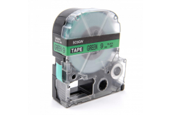 Epson LC-SC9GW, 9mm x 8m, testo nera / sfondo verde, nastro compatibile