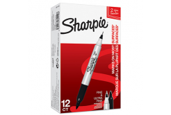 Sharpie S0811100, marcatore twin tip, nero, 12pz, 0.5/0.9mm, permanente