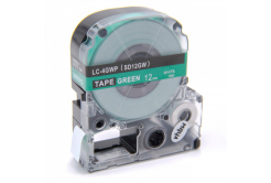 Epson LC-SD12GW, 12mm x 8m, testo bianco / sfondo verde, nastro compatibile