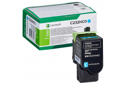 Lexmark C232HC0 ciano (cyan) toner originale