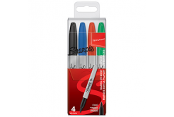 Sharpie 1985858, marcatore Fine, mix di colori, 4pz, 0.9mm, permanente, blistr