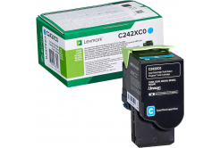 Lexmark C242XC0 ciano (cyan) toner originale