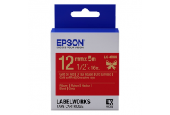 Epson LabelWorks LK-4RKK C53S654033 12mm x 5m, testo oro / nastro rosso, nastro tessile, nastro originale