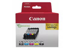 Canon originální ink PGI-570XL/CLI-571 PGBK/C/M/Y/BK, 0372C006, CMYK, high capacity, multi pack